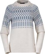 Bergans Women's Nordmarka Merino Jumper Vanilla White/Husky Blue