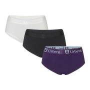 Urberg Women's Bamboo Hipsters 3-Pack Black Beauty+bright White+grape