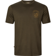 Härkila Men's Game Short Sleeve T-Shirt Willow Green Stag