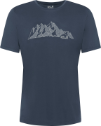 Jack Wolfskin Men's Peak Graphic T New Mountain Midnight Sky