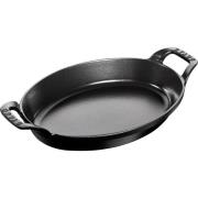 Staub La Cocotte Oval Form/Fat Svart 28 cm 1,6 l