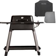 Everdure Force gasolgrill + grillöverdrag & grillplåt, matt svart