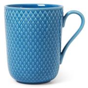 Lyngby Porcelæn Rhombe Color mugg med handtag 33 cl, blå