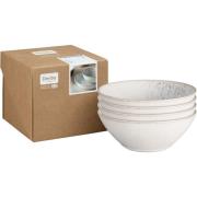 Denby Kiln frukostskål 16,5 cm, 4-pack, vit/grå