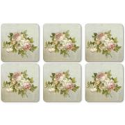 Pimpernel Antique Rose Glasunderlägg 6-pack