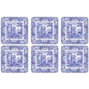 Spode Blue Italian Glasunderlägg 6-pack 10,5 x 10,5 cm