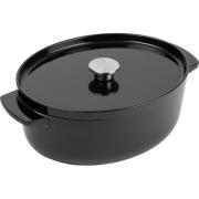 KitchenAid Gjutjärnsgryta oval 30 cm/5,6 liter, onyx black