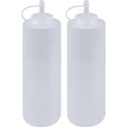 Essentials Squeezeflaska 700 ml med lock, 2-pack