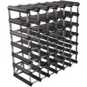 Traditional Wine Racks Vinställ Påbyggnadsbart 42 Flaskor Black Ash