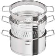 Tefal Nordica gryta med ånginsats 5,2 liter, rostfritt stål