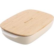 KitchenAid Ugnsform med lock 40x25x8,8 cm, creme