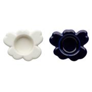 Marimekko Unikko Shape värmeljushållare 2-pack, cobalt/matte white