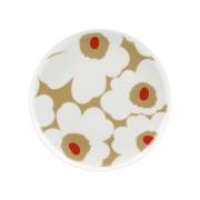 Marimekko Unikko tallrik 20 cm, white/beige/red