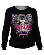 Kenzo Tiger Womans Sweatshirt Black/Pink XL