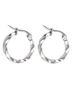 Everneed Tilla Twist Small Silver Hoop