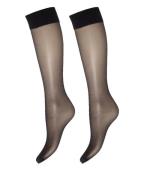 Decoy Elegant (15 Den) Black 2-Pack Knee High One Size