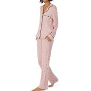 DKNY Less Talk More Sleep Long Sleeve Top And Pant Rosa viskos Small D...
