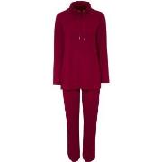 Damella Bamboo Frenchterry Suit Röd Bambu Small Dam