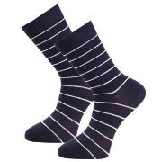 Trofe Bamboo Small Stripe Socks Strumpor 2P Marin Strl 39/42 Dam