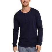 Schiesser Mix and Relax Long Sleeve Shirt Button Mörkblå bomull Small ...