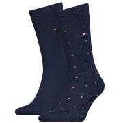 Tommy Hilfiger Strumpor 2P Men Dot Socks Blå/Brun Strl 39/42 Herr