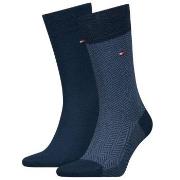 Tommy Hilfiger Strumpor 2P Men Herringbone Sock Mörkblå Strl 39/42 Her...