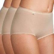 Sloggi Trosor 3P Basic Maxi Beige bomull 38 Dam