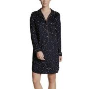 Calida Winter Dreams Nightshirt Marin Randig bomull Small Dam