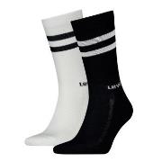 Levis Strumpor 2P Regular Cut Stripe Socks Svart/Vit Strl 39/42