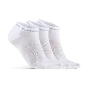 Craft Strumpor 3P Core Dry Shafless Socks Vit nylon Strl 46/48
