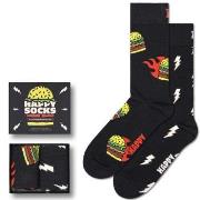 Happy socks Strumpor 2P Blast Off Burger Socks Gift Set Svart mönstrad...