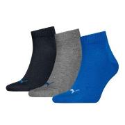 Puma Strumpor 3P Quarter Socks Svart/Blå Strl 39/42