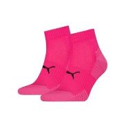 Puma Strumpor 2P Sport Cushioned Quarter Socks Rosa Strl 39/42