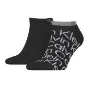 Calvin Klein Strumpor 2P All Over Print Sneaker Sock Svart Strl 39/42 ...