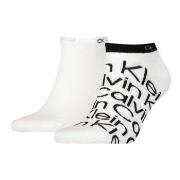 Calvin Klein Strumpor 2P All Over Print Sneaker Sock Vit Strl 39/42 He...