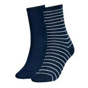 Tommy Hilfiger Strumpor 2P Classic Small Stripe Socks Mörkblå Strl 39/...