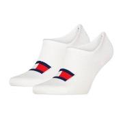 Tommy Uni TJ Flag Footie Socks Strumpor 2P Vit Strl 39/42