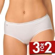 Sloggi Trosor 2P Basic Plus Midi Briefs Vit bomull 38 Dam