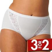 Sloggi Trosor 4P Chic Maxi Lace Briefs Vit bomull 38 Dam