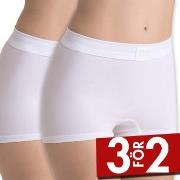 Sloggi Trosor 2P Double Comfort Shorts Vit bomull 38 Dam