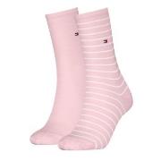 Tommy Hilfiger Strumpor 2P Classic Small Stripe Socks Ljusrosa Strl 39...