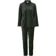 Damella Velour Plain Suit Mörkgrön X-Large Dam