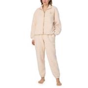 DKNY Chill In Style Zip Top Jogger Set Beige polyester Small Dam