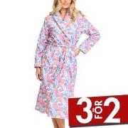Damella Printed Terry Velour Robe Flerfärgad Small Dam