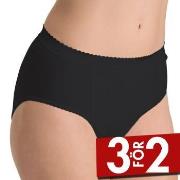 Sloggi Trosor Control Tai Svart bomull 38 Dam