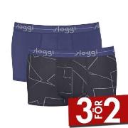 Sloggi Kalsonger 2P For Men Start Hip Svart/Blå bomull Small Herr