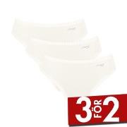 Sloggi Trosor 3P GO Crush High Leg Briefs Elfenben bomull Small Dam