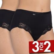 Sloggi Trosor 2P Romance Maxi Svart 38 Dam