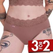 Sloggi Trosor 2P Romance Midi Mörkrosa 38 Dam