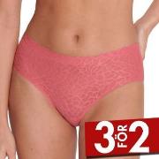Sloggi Trosor 2P ZERO Feel Lace 2.0 High Waist Brief Rosa Small Dam